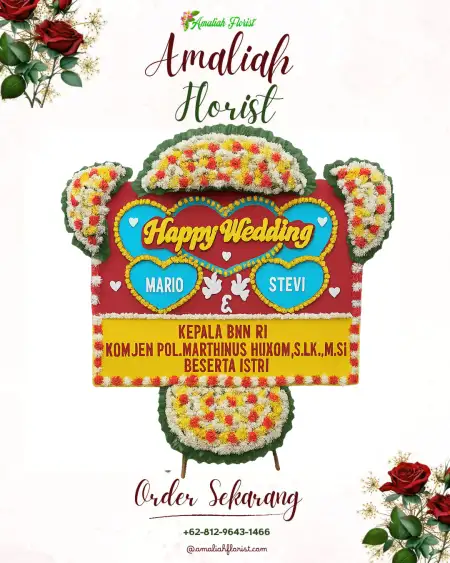 Papan Bunga Pernikahan Jojog